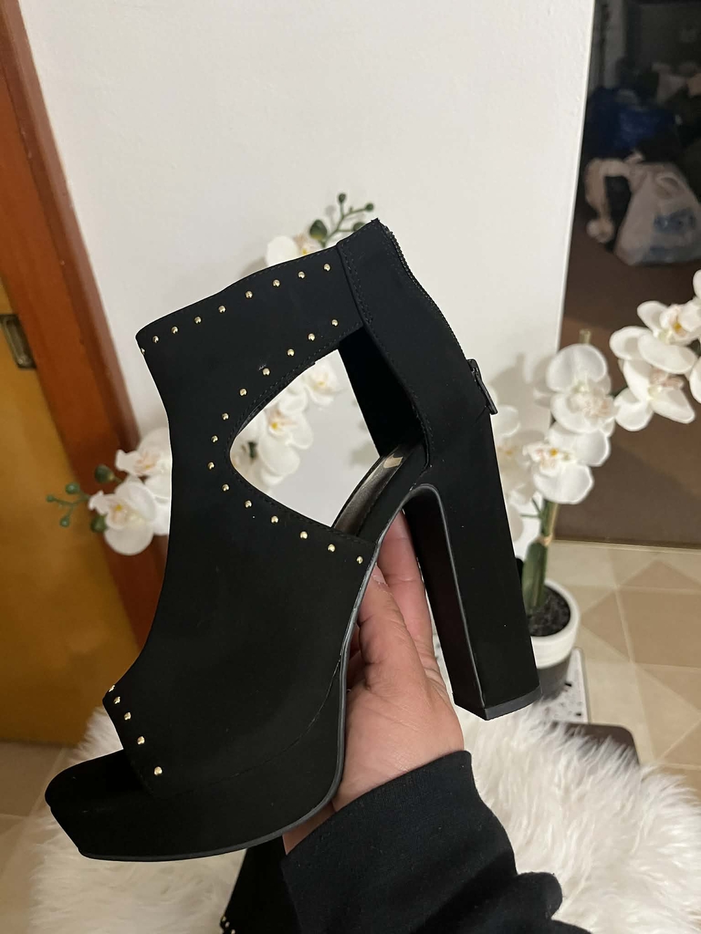 Report Black Semi-Heeled Sandals - New - Picture 3 of 8